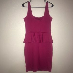 Pink peplum dress NWT